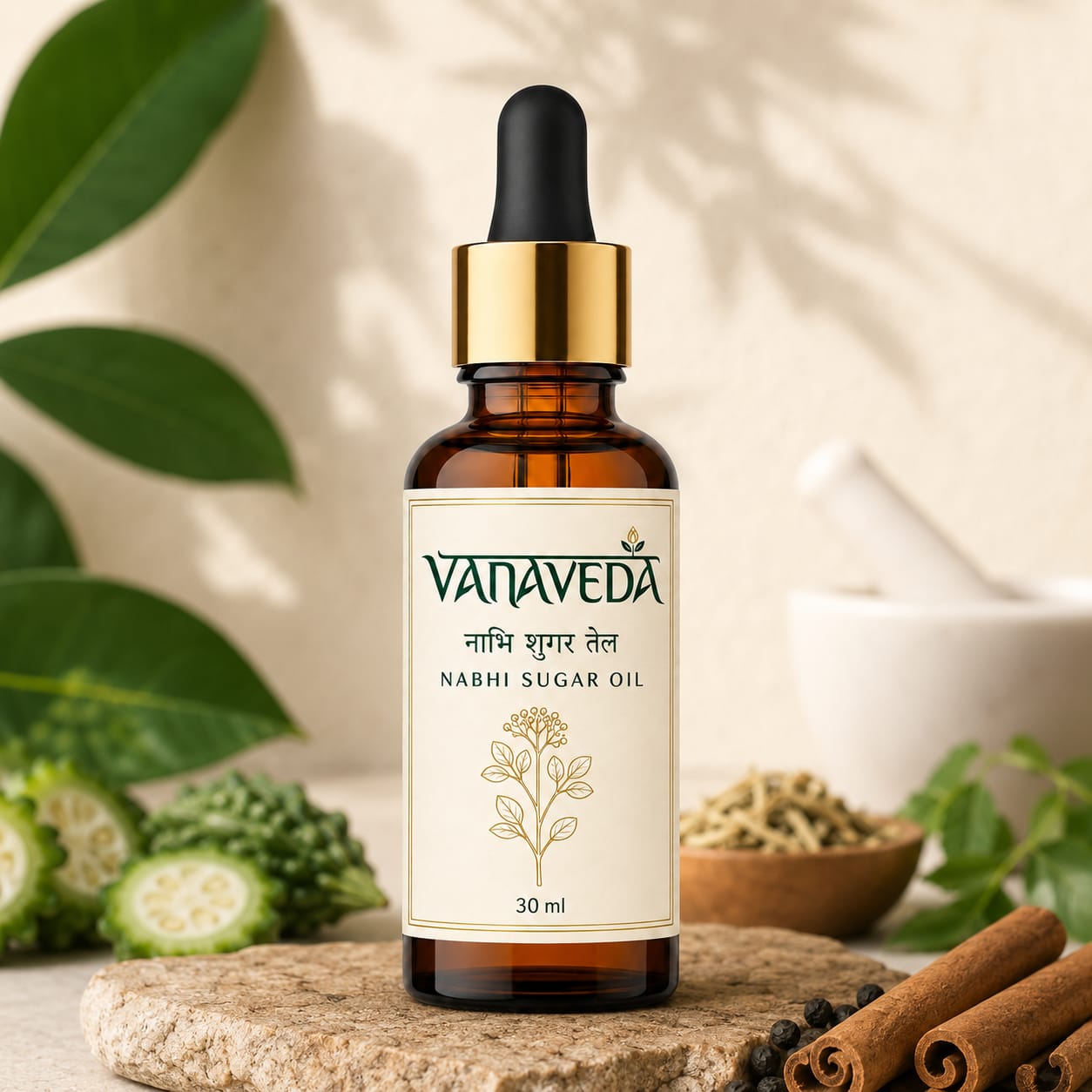 Vanaveda Sugar Balance Naabhi Oil