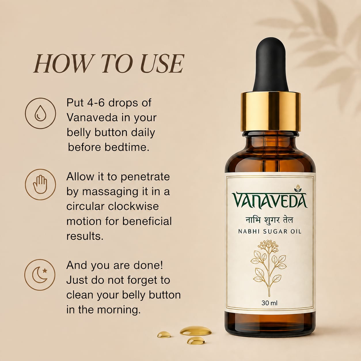 Vanaveda Sugar Balance Naabhi Oil